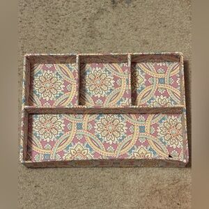 Lightly Used Raymond Waites Home & Design cute printed organization tray